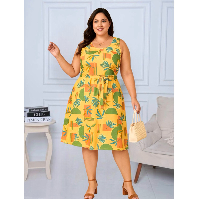 Vestido Plus Size Feminino Malha Fria G3 Alongado Leve Soltinho - Roupas Femininas Plus Confortável
