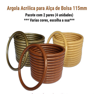 Argola Acrilica Plástica 115mm Alça de Bolsa Acessórios em Geral 2 pares - 4 unidades em Oferta na Shopee