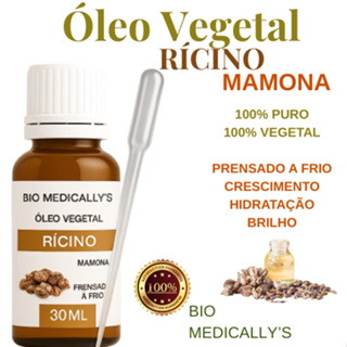 Óleo Vegetal de Rícino (Mamona) 100% Puro 30ml + Pipeta Dosadora (2PEÇAS) em Oferta na Shopee