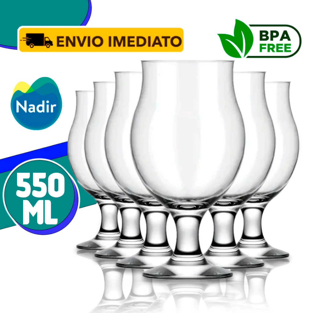 Jogo de Taça Denver Nadir Figueiredo 550ml Nadir 550ml Drink Cerveja Bar Jantar Restaurante Requinte em Oferta na Shopee