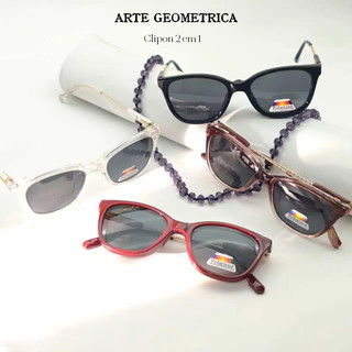 【Arte Geométrica】Novo Óculos de clipon 2 em 1丨Lentes intercambiáveis, adequadas para diversas ocasiões