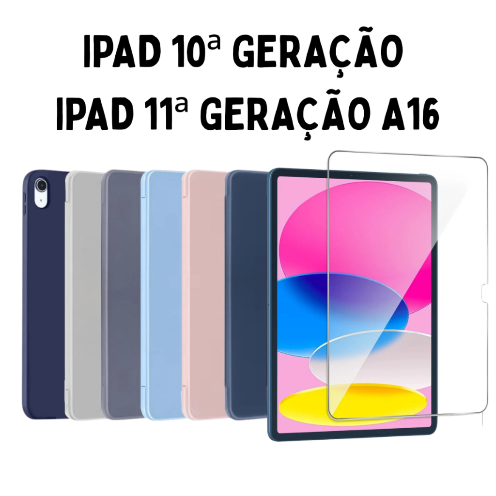 Capa e Película para Ipad 11ª e 10ª Geração Case Capinha A16 em Oferta na Shopee