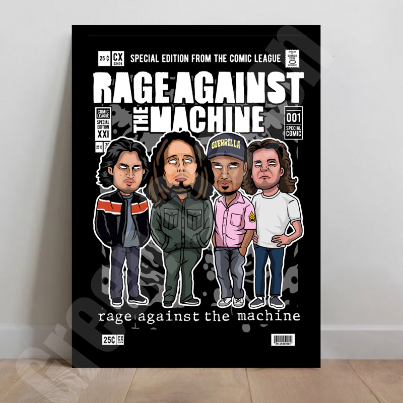 Placa Decorativa Rage Against The Machine Bandas De Rock Funko Pop
