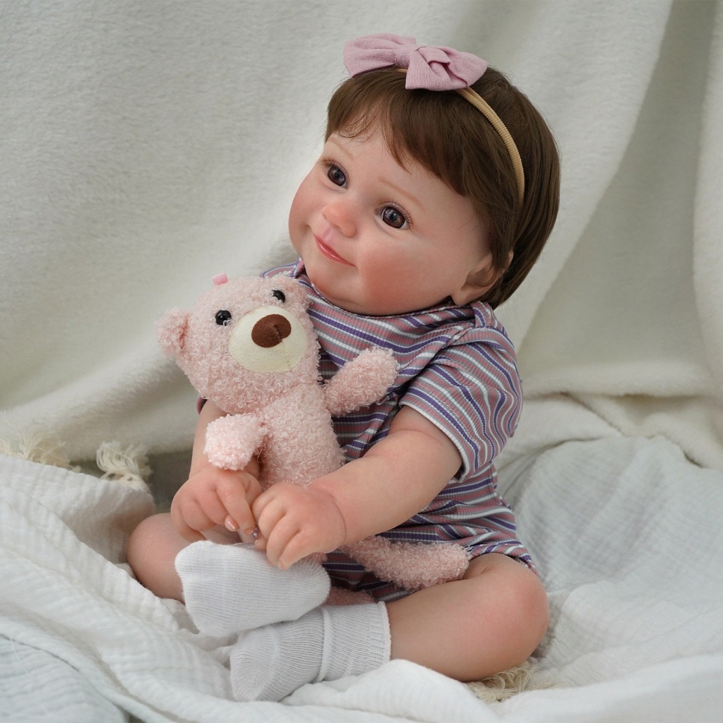 Bebê Reborn Boneca Silicone 48cm Maddie Realista — imagem 2 de 2