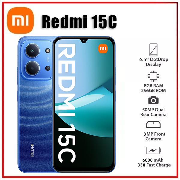 (Novo) Xiaomi Redmi 15C Azul 8GB+256GB RAM,4GB+128GB RAM