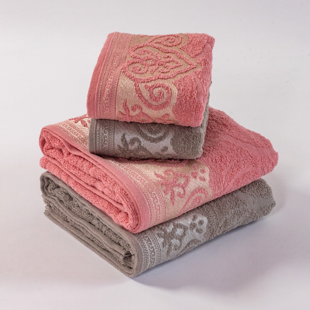 Jogo Toalha De Banho Kit 4 Peças 2 Banho 2 Rosto Toalha 100% Algodão SuperLuxo Gramatura 400g/m² Felpuda Macia Presente