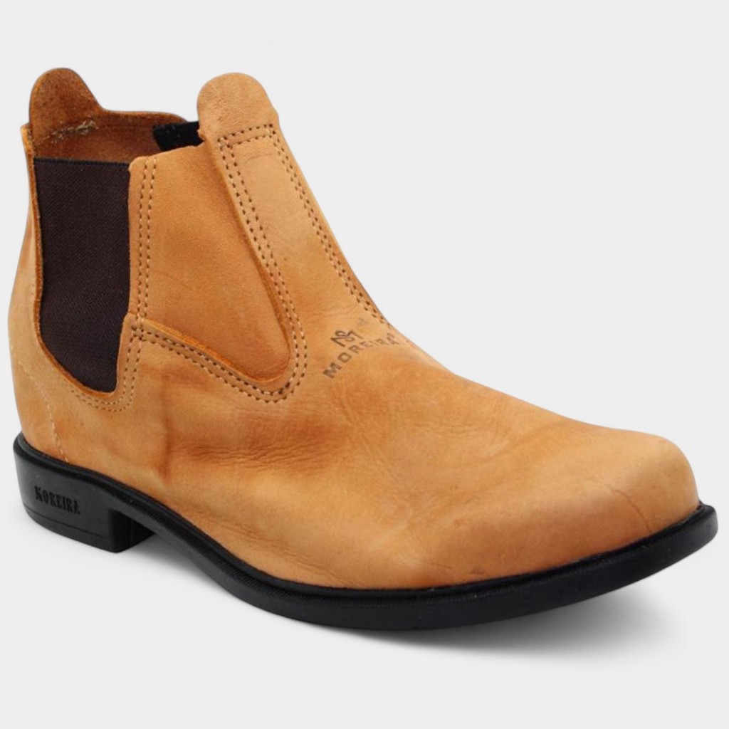 Botina Trabalho Couro Moreira Mateira Conforto Masculina em Oferta na Shopee