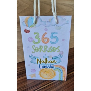 Sacolinha 365 sorrisos personalizada - Pegue e monte - Fazemos vários temas consulte em Oferta na Shopee