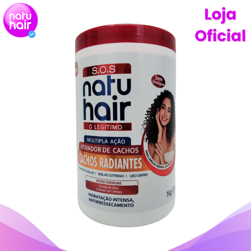 Ativador de Cachos - Cachos Radiantes 1kg SOS Natuhair