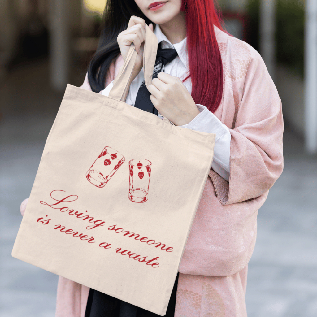 Bolsa Ecobag Nana Frase Copos Anime Sacola Ecológica Em Algodão Cru Casual