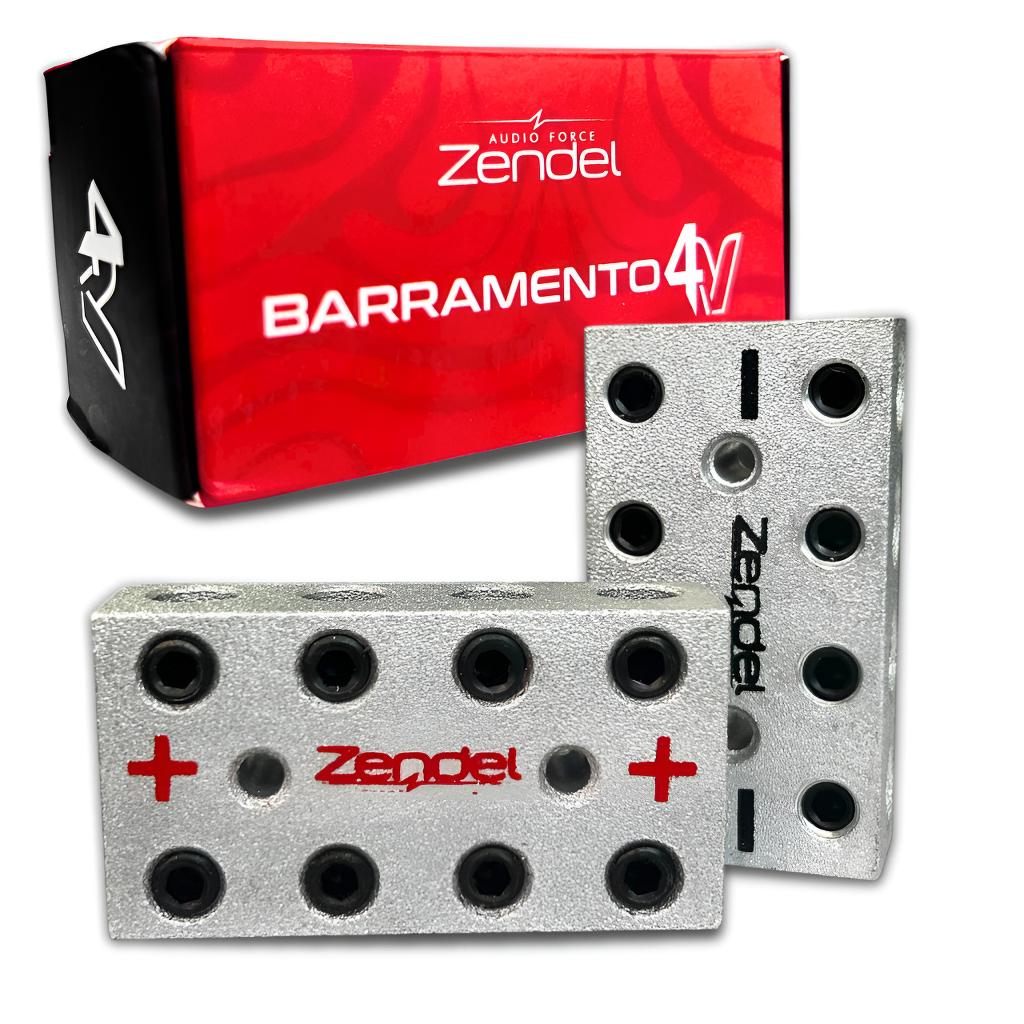 Par Barramento 4 Vias Zendel Bloco Distribuidor 4x4 Som