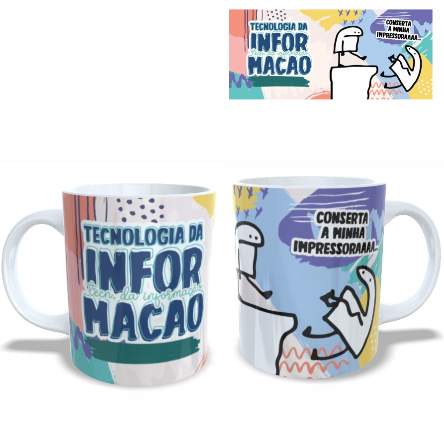 Caneca de Cerâmica / Flork / Profissões - Tecnologia da Informação (LIVE)