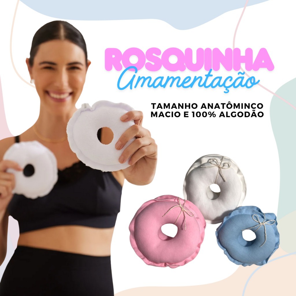 Rosquinha Amamentação Protetor Mamilo Absorvente Maternidade Lavável Macia