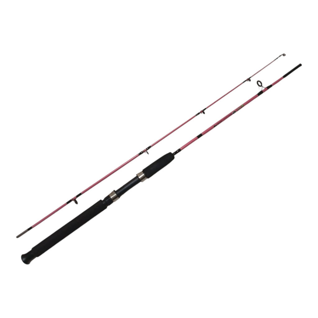 Vara De Pesca Fibra de vidro Para Molinete Especial para Mulheres Rosa Com detalhes No Blank 1.80m