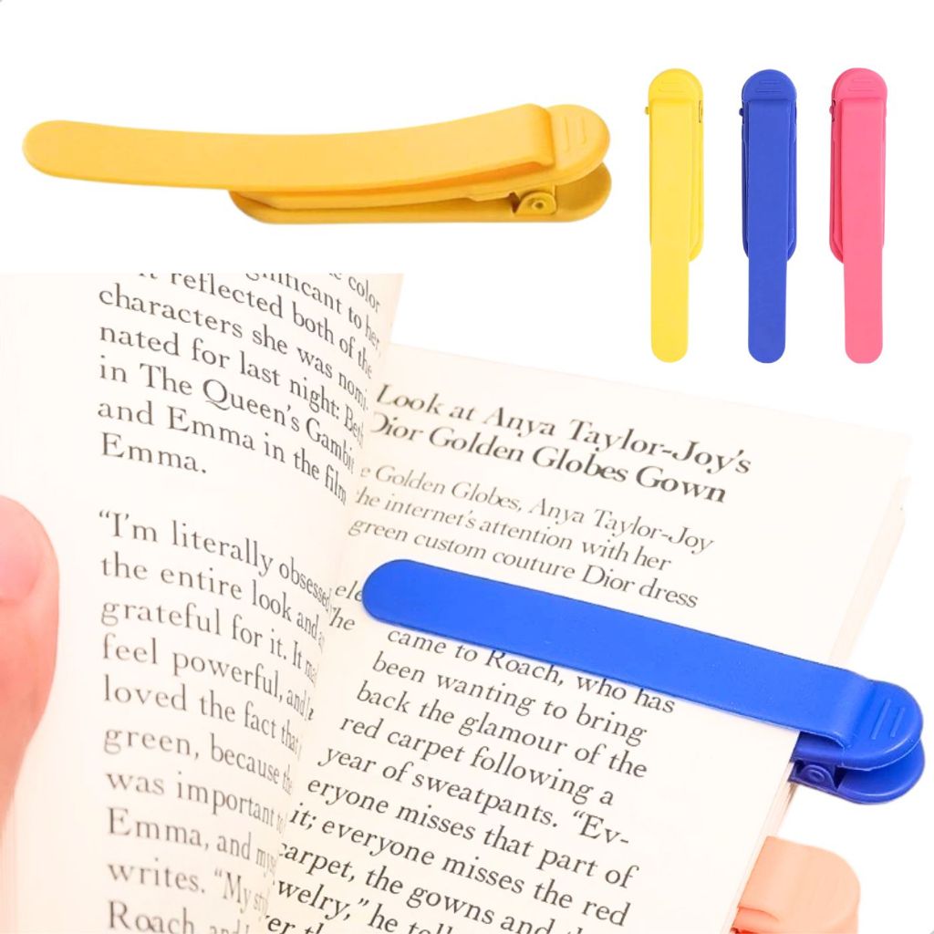 Marcador de Página Inteligente em Silicone Kit 3 Unidades para Livro e Agenda Colorido Flexível