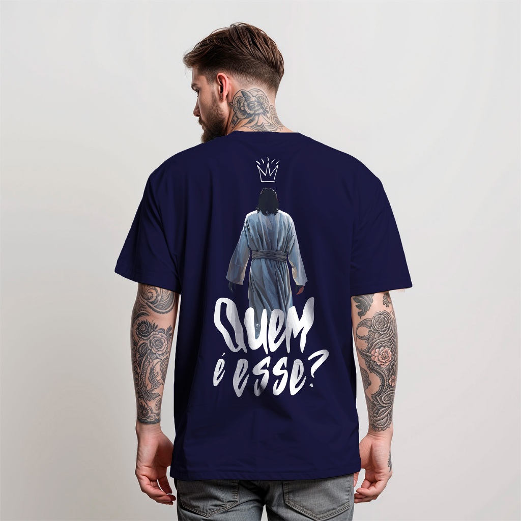 Camiseta Masculina Quem é Ele Camiseta Evangelica Camiseta 100% Algodão Plus Size em Oferta na Shopee