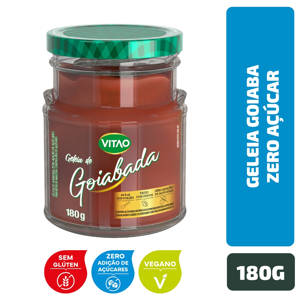 Geleia Goiaba Zero Açúcar Vitao 180 g