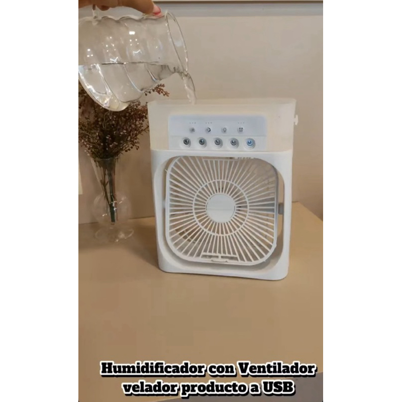 Mini Ventilador unificador Climatizador De Ar Com Reservatorio Para Agua ou gelo