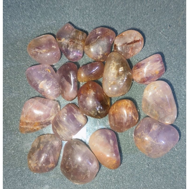Ametistas Super Sevens Cacoxenita Roladas e polidas 10-20-30mm ,100 gr., Cristal Energético Raro Brasil