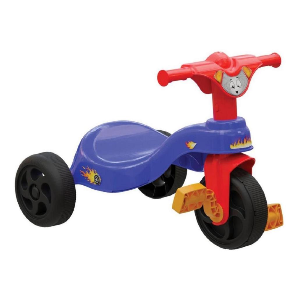 Triciclo Infantil Simples Fast Encantado com Pedal 1 - 3 Anos Menino Menina Azul Rosa Pais e Filhos