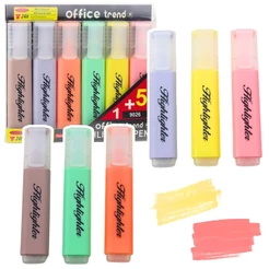 Caneta Marcador Fluorescente Pastel Macaron Marca Texto Escolar e Escritório Papelaria Colorida em Destaque