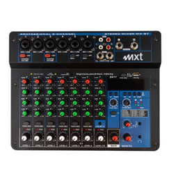 Mesa de Som MXT MX-8T 8 Canais Bluetooth USB MP3 Pendrive 24 Efeitos DSP 24Bits 48kHz XLR Mixer Digital Profissional