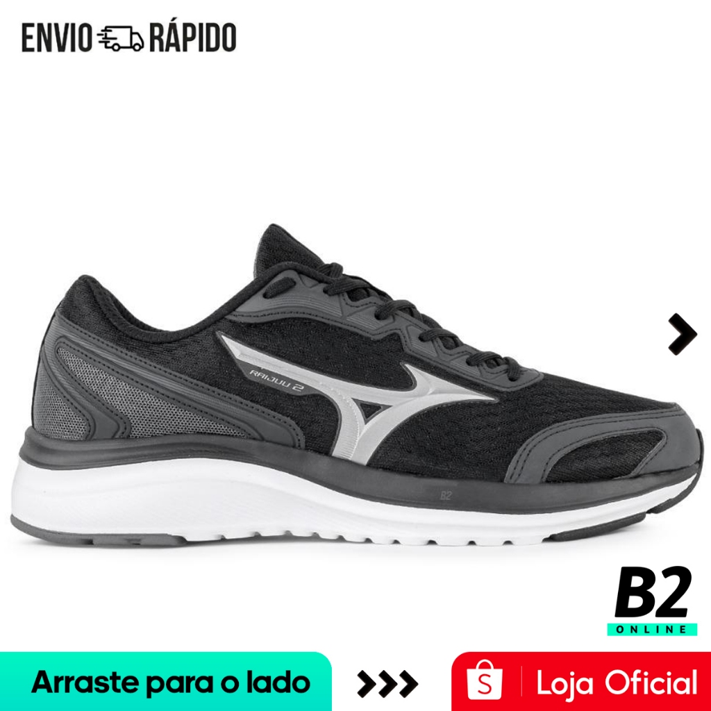 Tênis Preto Mizuno Raijuu 2 Masculino Original Com Nota Fiscal e Garantia