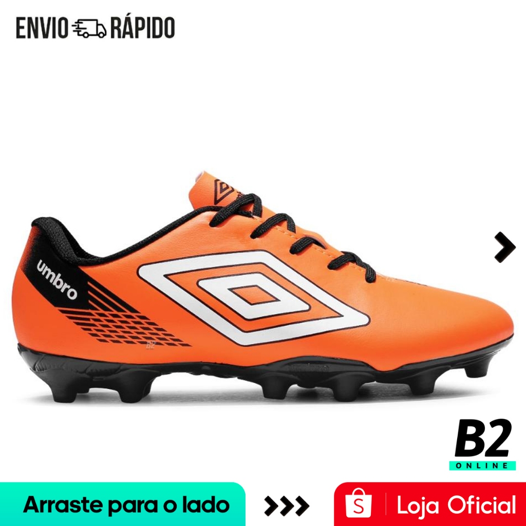 Chuteira Campo Umbro On Masculino Laranja Original Com Nota Fiscal e Garantia