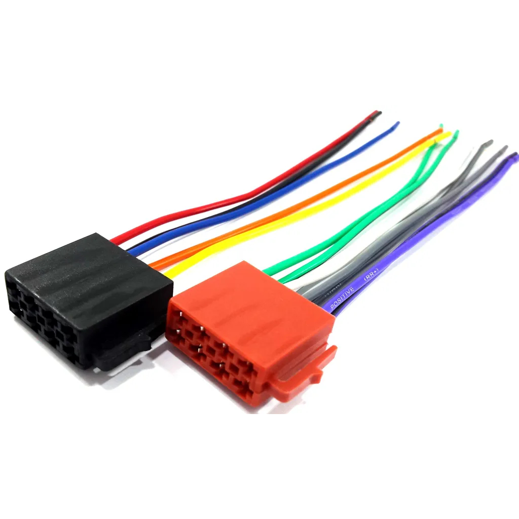 Chicote Conector 16 Vias Pinos Fic Fêmea Plug Rádio Mp3 Mp5 Alimentação e Alto Falantes