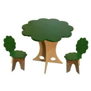 Mesinha Infantil Modelo Árvore com Banquinho Mdf