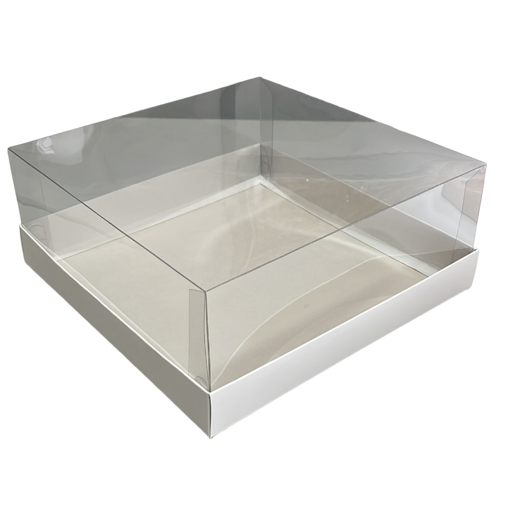 10 UNI - CAIXA BOLO  25X25X10 CM TAMPA ACETATO em Oferta na Shopee