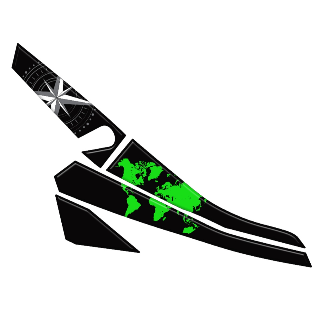 Adesivo 3d Resinado Escapamento M02 Moto Ninja 500 Z 500