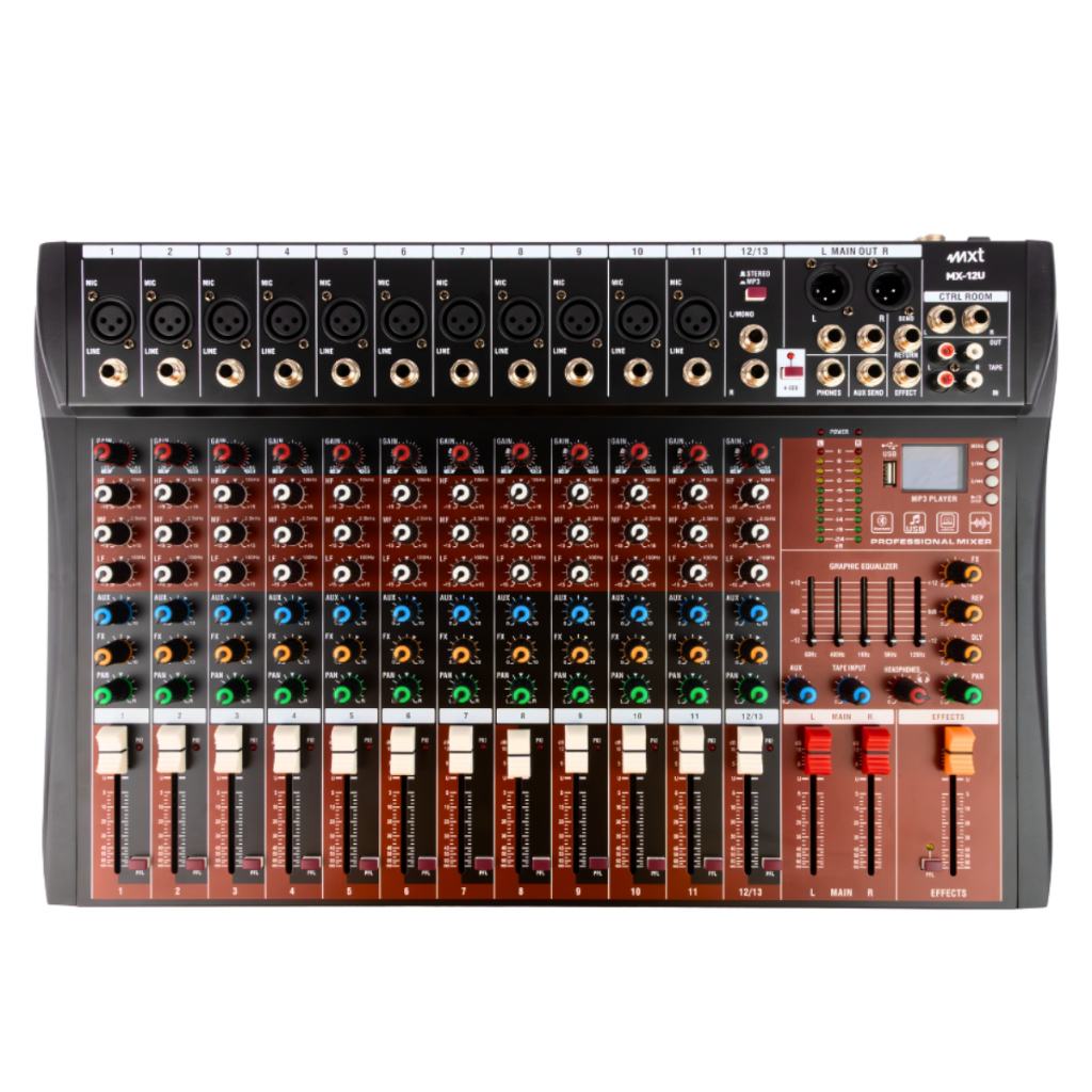 MESA DE SOM DE 12 CANAIS - MODELO: MT-12U em Oferta na Shopee