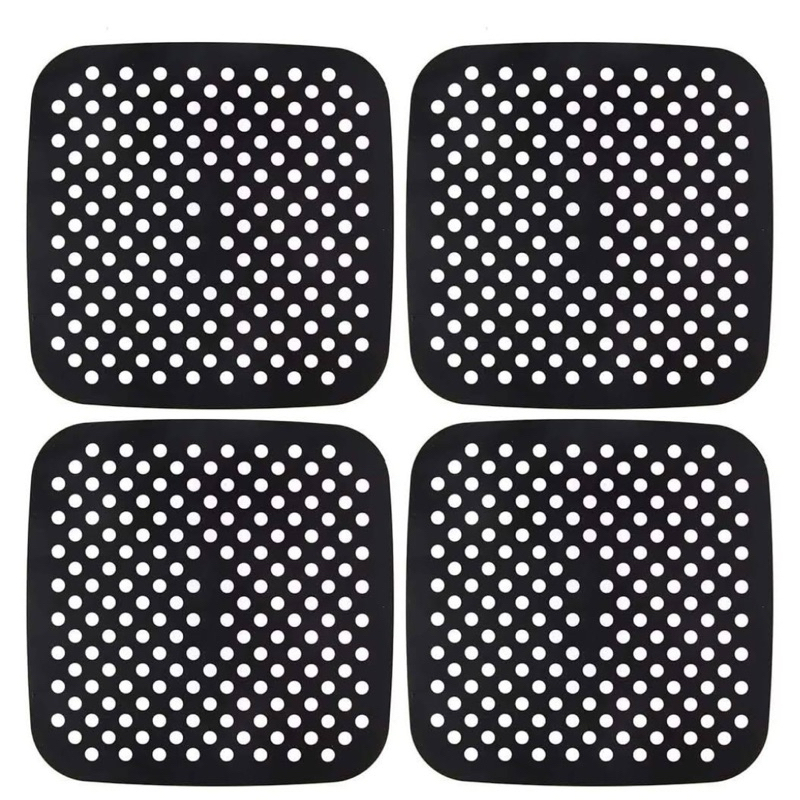 Kit com 4 Protetor de Silicone para Fogão de Indução Almofada  Protetora Quadrado