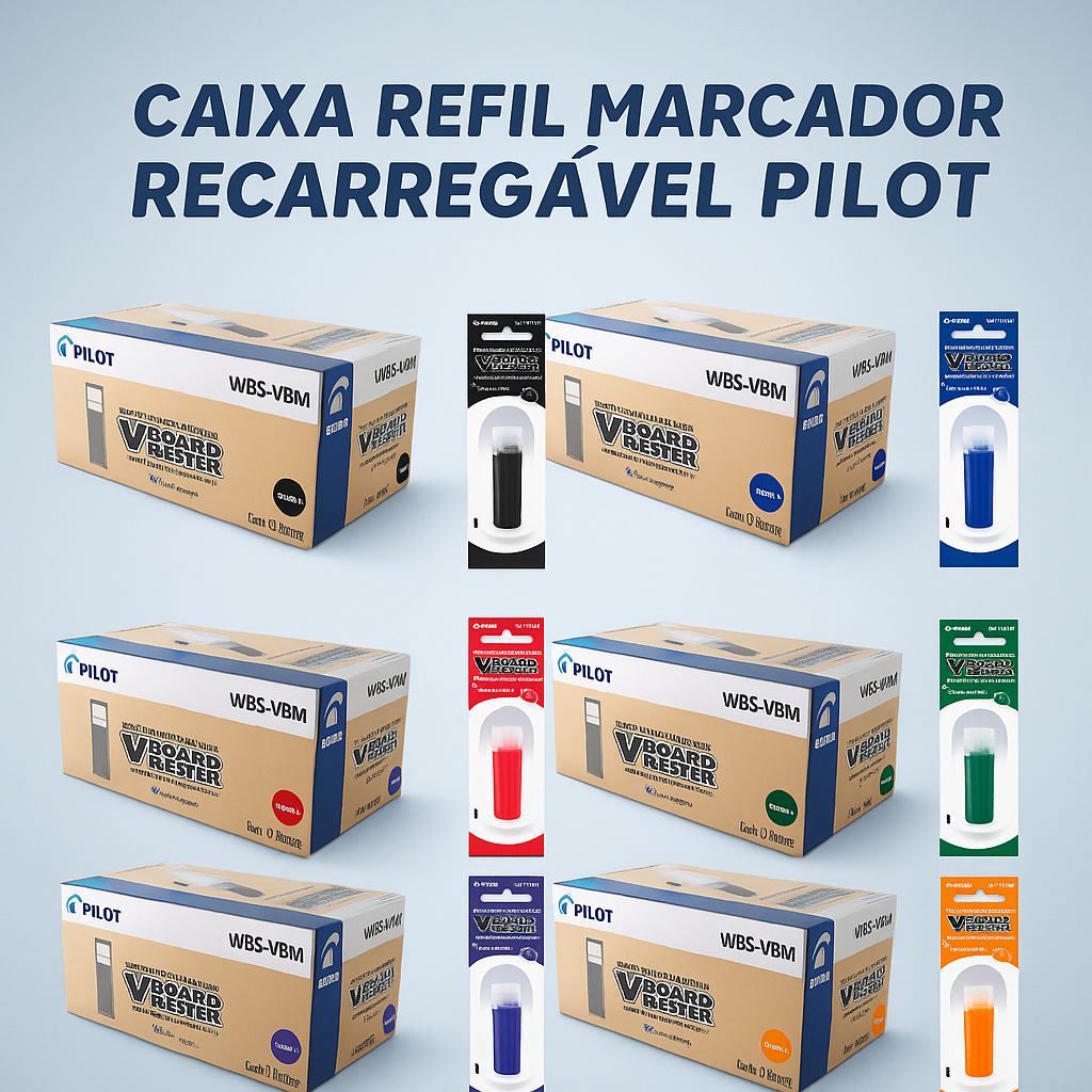 Caixa 12 Unidades Refil Marcador V-Board Master (Quadro Branco) PILOT