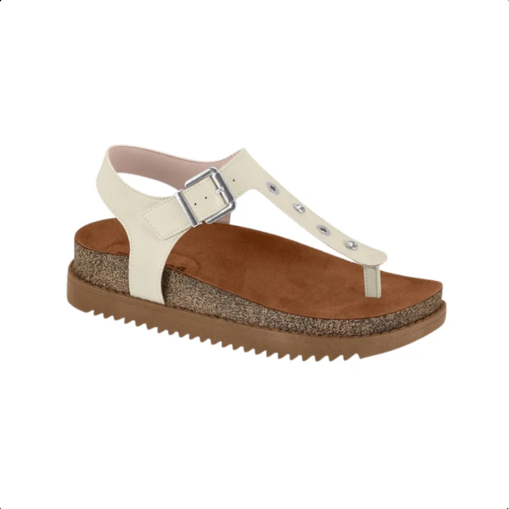 Sandália Dedo Feminina Casual Dia a Dia Passeio Trabalho Tratorada Conforto Moleca em Oferta na Shopee