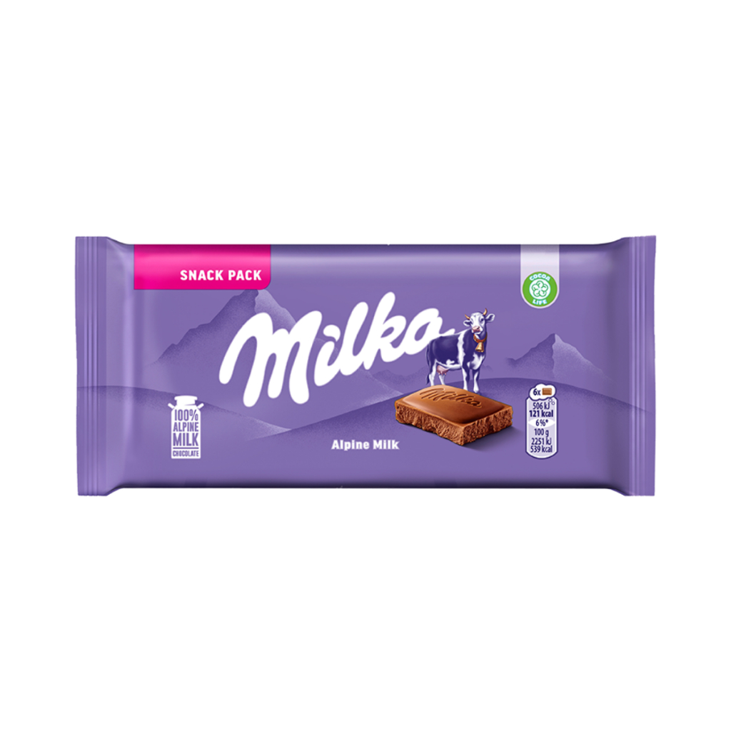 Chocolate Milka Snack Pack Alpine Milk Ao Leite 45g