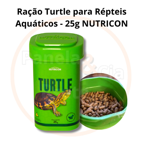 Ração TURTLE para Répteis Aquáticos - 25g NUTRICON