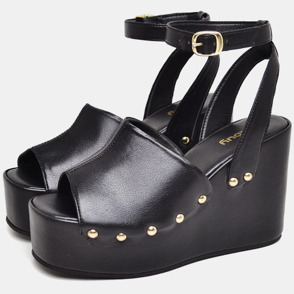 Tamanco Feminino Sandália Plataforma Preto Original Dubuy Mafe 2108DB em Oferta na Shopee