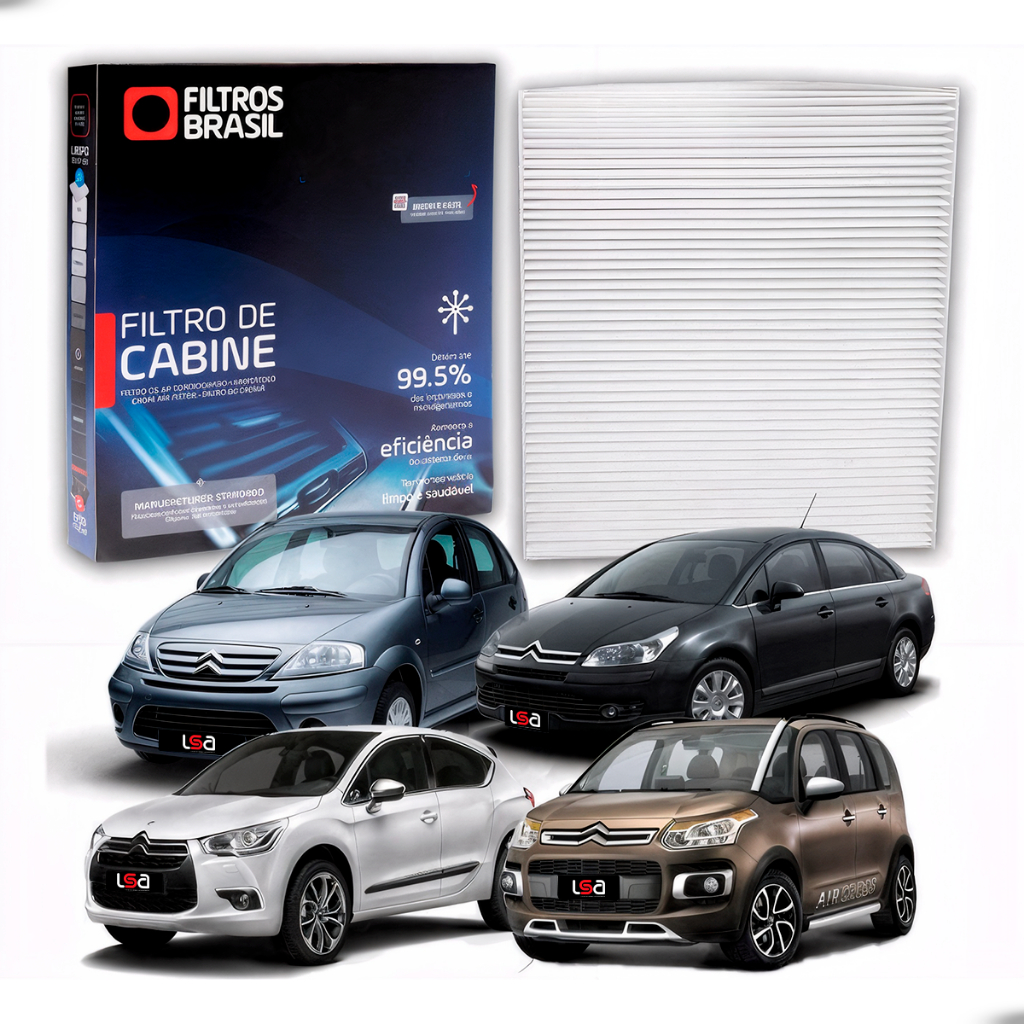 Filtro de Ar Condicionado FB602 p/ Citroën C3 Aircross Peugeot 307 Volvo FH TNT Anti-Pólen Fácil Instalação em Oferta na Shopee