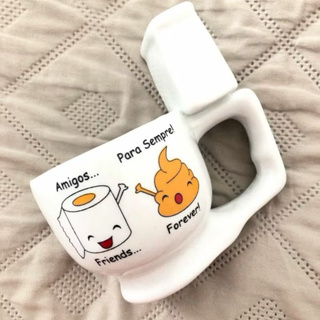 Caneca privada vaso sanitário 200ml de porcelana em Oferta na Shopee