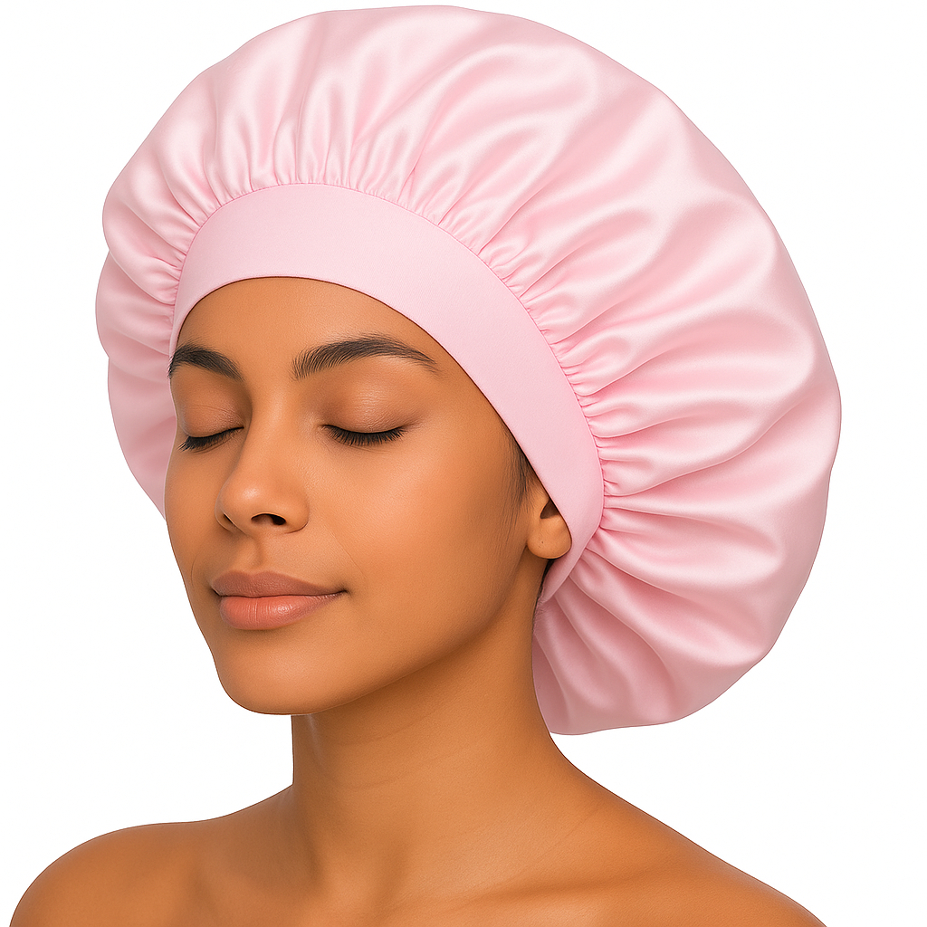 Touca de Dormir Cetim Anti Frizz com Faixa Confortavel + scrunchie em Oferta na Shopee