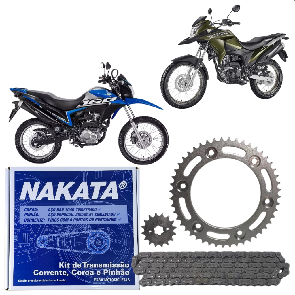 Kit Relação Transmissão Nxr 160 Bros Xre 190 2015 À 2021 em Oferta na Shopee