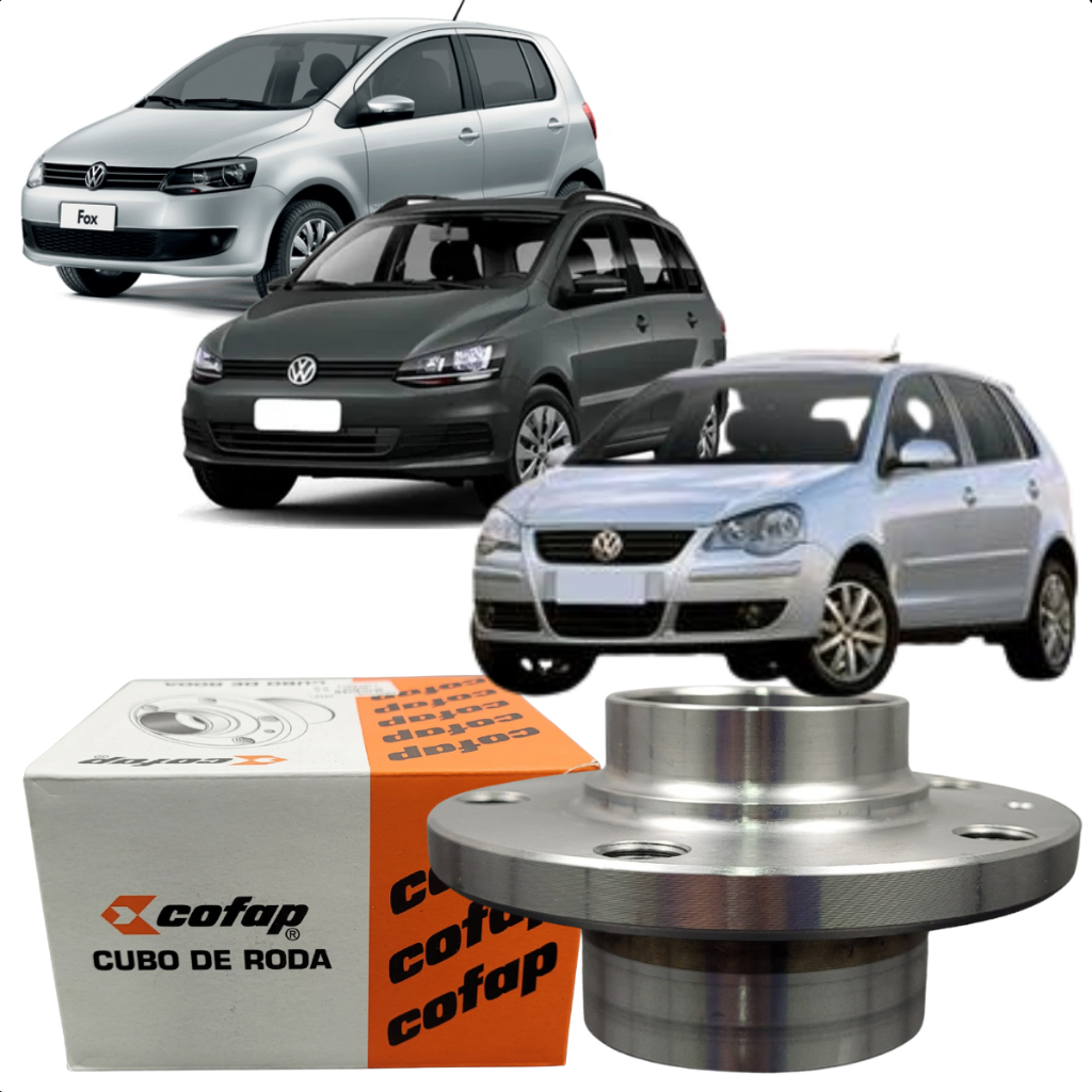 Cubo Roda Traseiro Cofap Rolamento Polo Fox Spacefox 1.0 1.6 2.0 Sem ABS