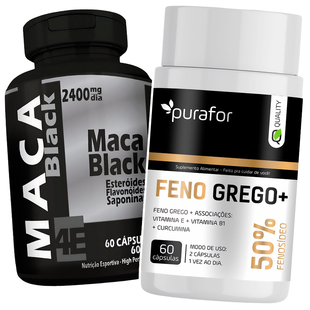 Testo 60caps + Fe Gre c/ vitaminas 60caps Suplemento Energia Desempenho