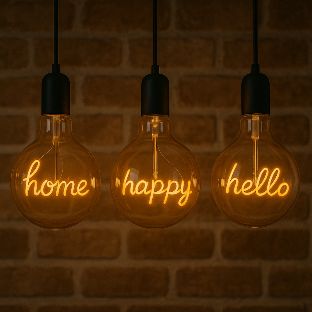 Lâmpada Filamento Luz Decorativa G125 4W Âmbar Retrô – Home / Happy / Hello em Oferta na Shopee
