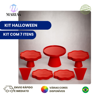 KIT COM 1 BOLEIRA ELEGANCE + 2 PORTA DOCE FLOR  + 2 BANDEJA FLOR + 2 VASO ELEGANCE em Oferta na Shopee