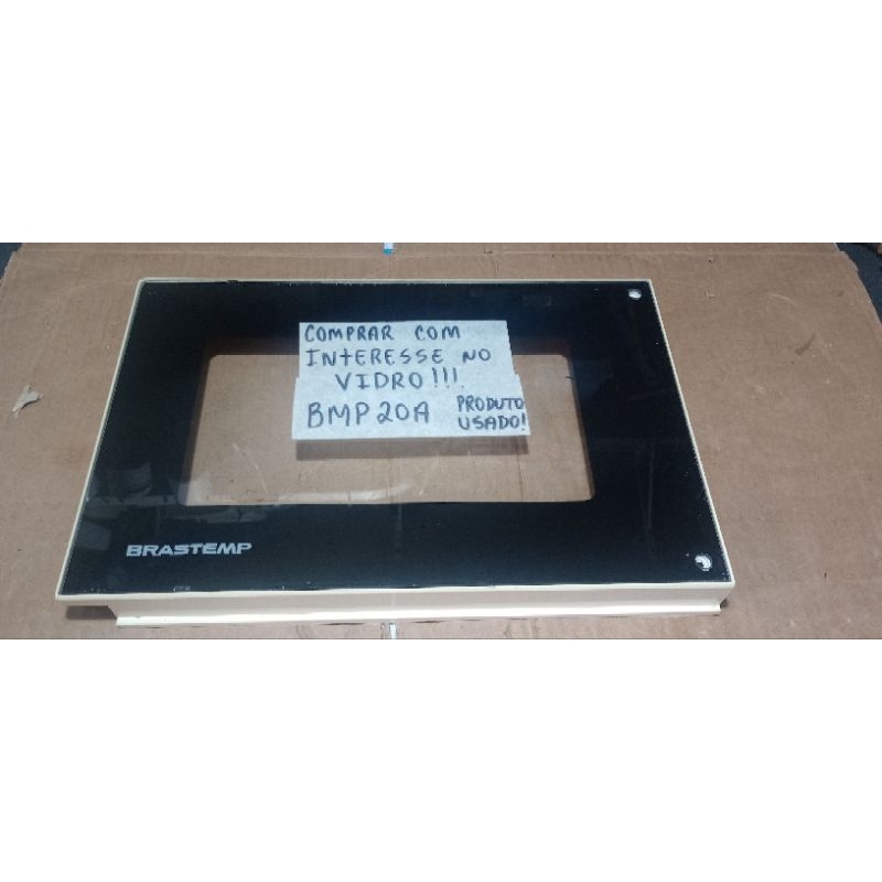 Vidro para Porta do Microondas Brastemp BMP20A (LER DESCRIÇÃO)