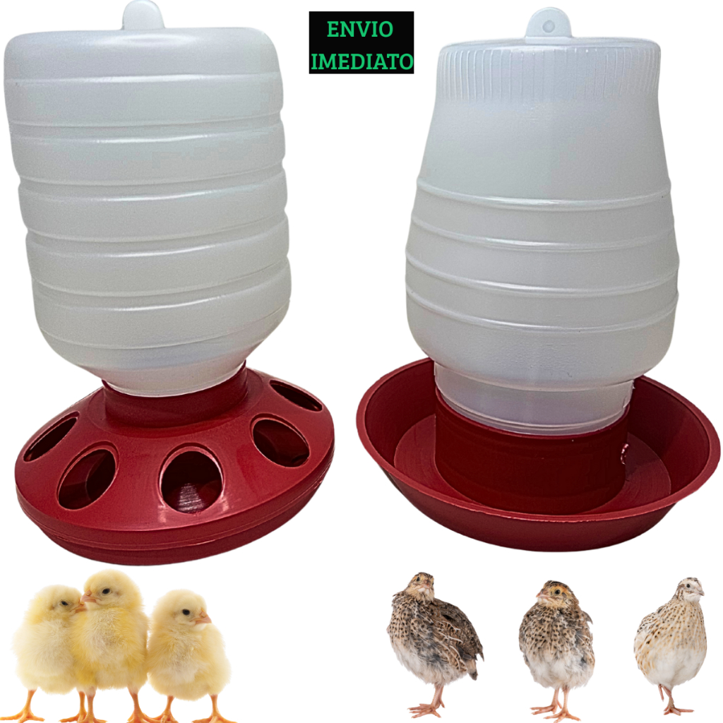 Comedouro Bebedouro Aves Pintinhos Codornas Automático Pendurável 1,5Kg E 2L em Oferta na Shopee