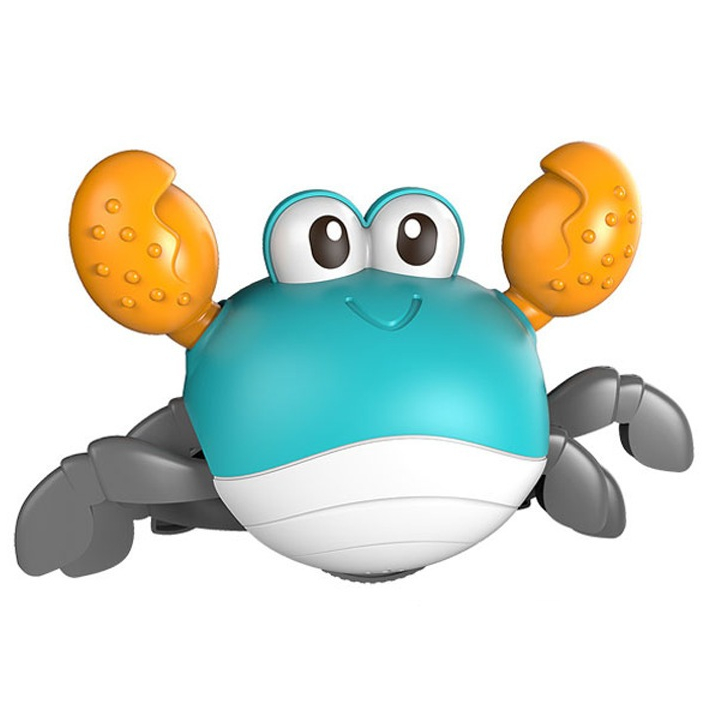 Brinquedo Infantil Caranguejo Azul Com Corda Para Banho e Chão - Toys Import J24679